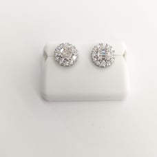925 Sterling Silver Moissanite Diamond Stud Earring