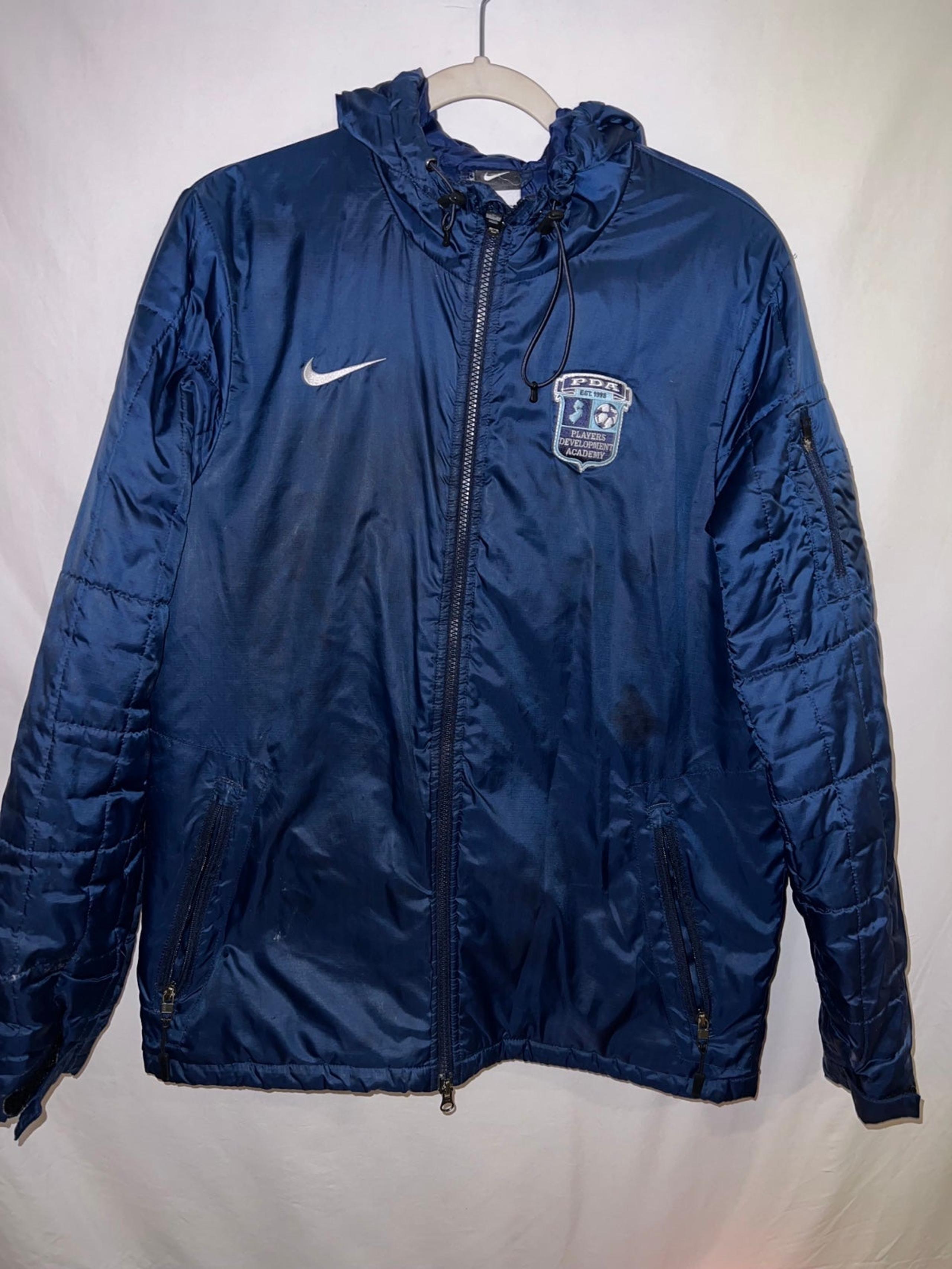 Ladies Womens size Large Nike blue PDA soccer long winter jacket coat