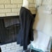 Scoop NYC 100% Cashmere Charcoal Gray Peplum Ruffle Scoop Neck Sweater Sz S