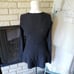 Scoop NYC 100% Cashmere Charcoal Gray Peplum Ruffle Scoop Neck Sweater Sz S
