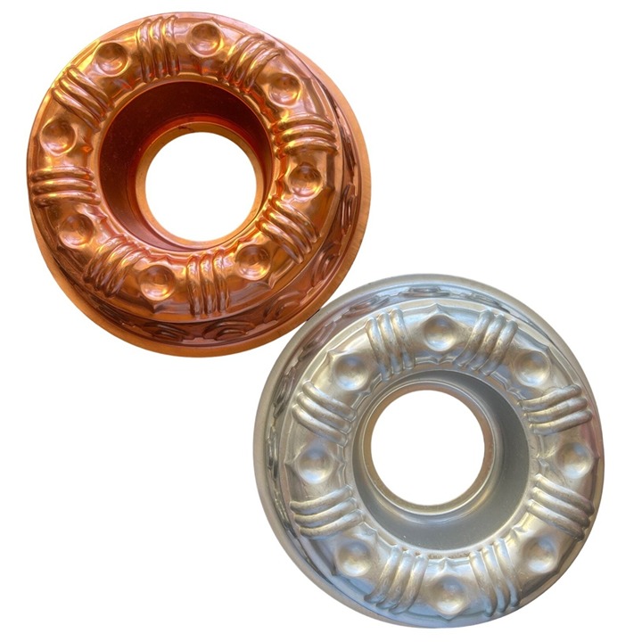 Vintage Copper and Aluminum Jello Gelatin Mold Fruit Cake Ring 3.5 Cup Capacity