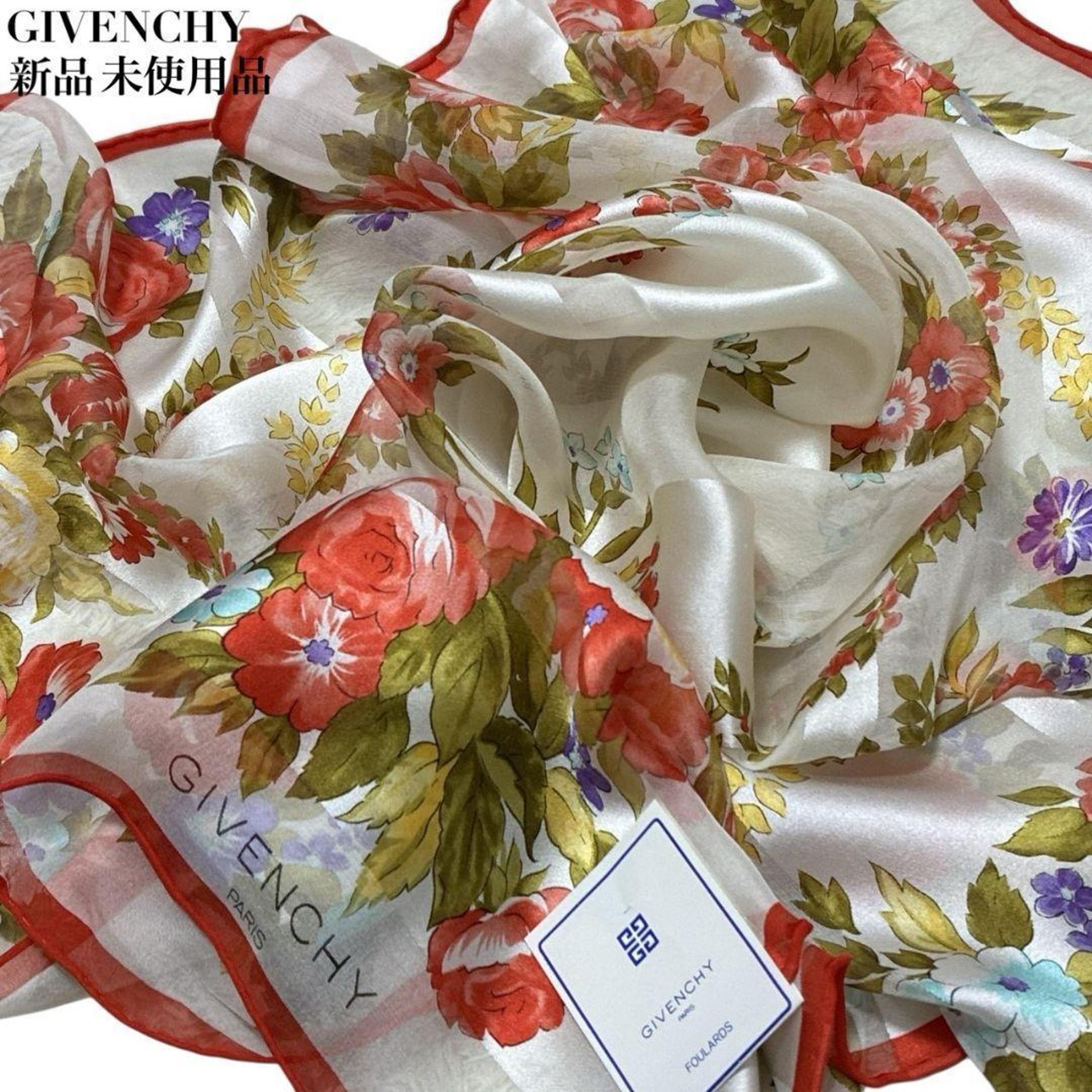 New, Unused ✨ GIVENCHY Floral Silk 100% Large Scarf Stole