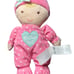 Carters Child of Mine Hearts My 1st First Doll Plush Pink Baby Rattle Crunch