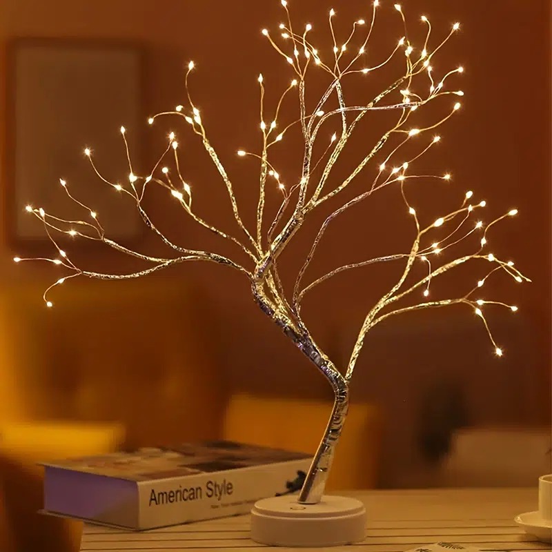 1pc Desktop Panel Tree String Light With 108 LED