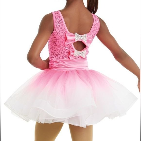 Weissman Dance Costume Pink Sequin Tutu Dress Adult Small NEW ‘What You Want’