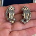 juliana earrings blue AB rhinestone vintage 1950s