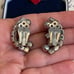 juliana earrings blue AB rhinestone vintage 1950s