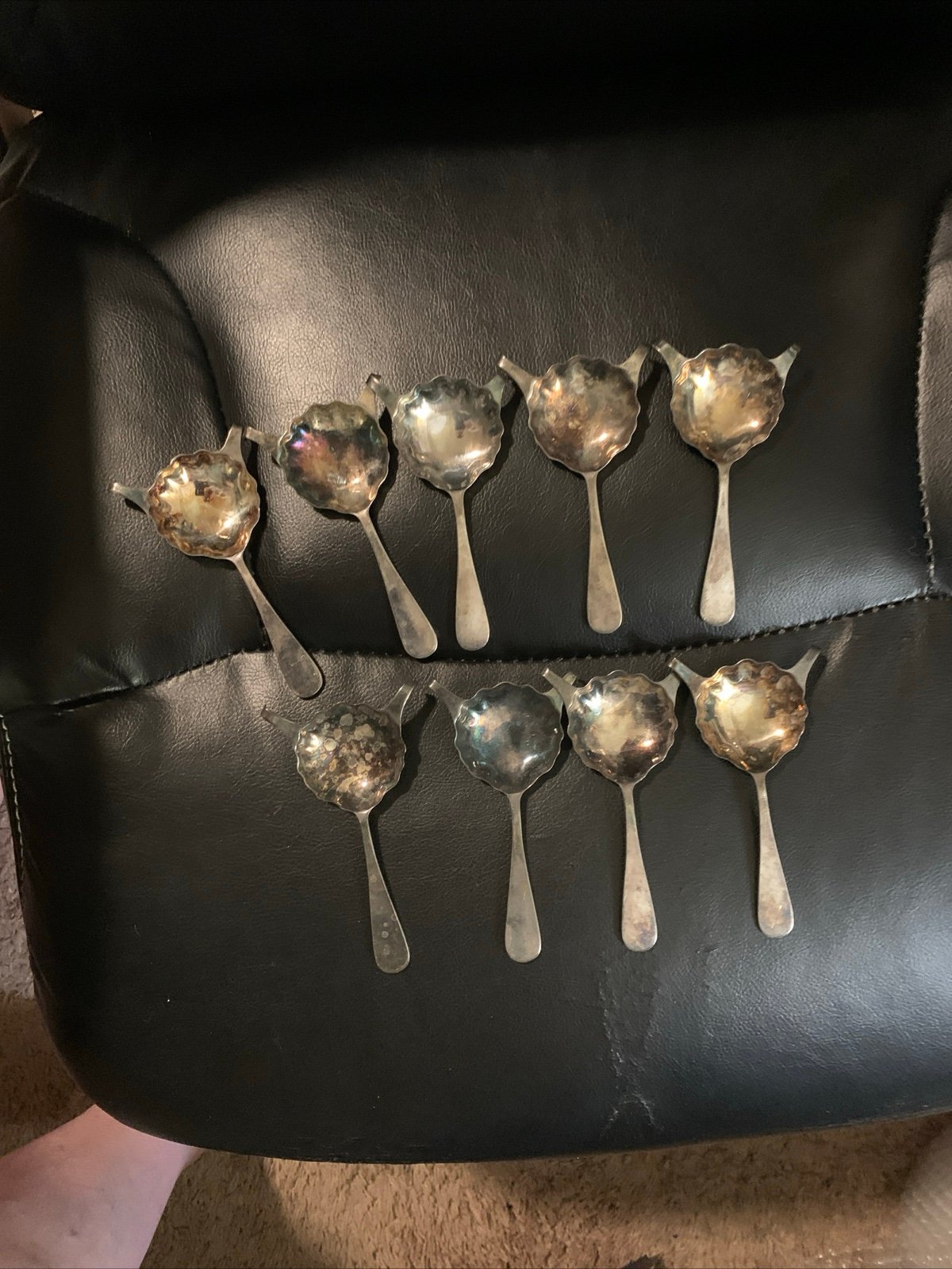 9 Tea Bag Spoons Vintage Reed&Barton Silver Plate