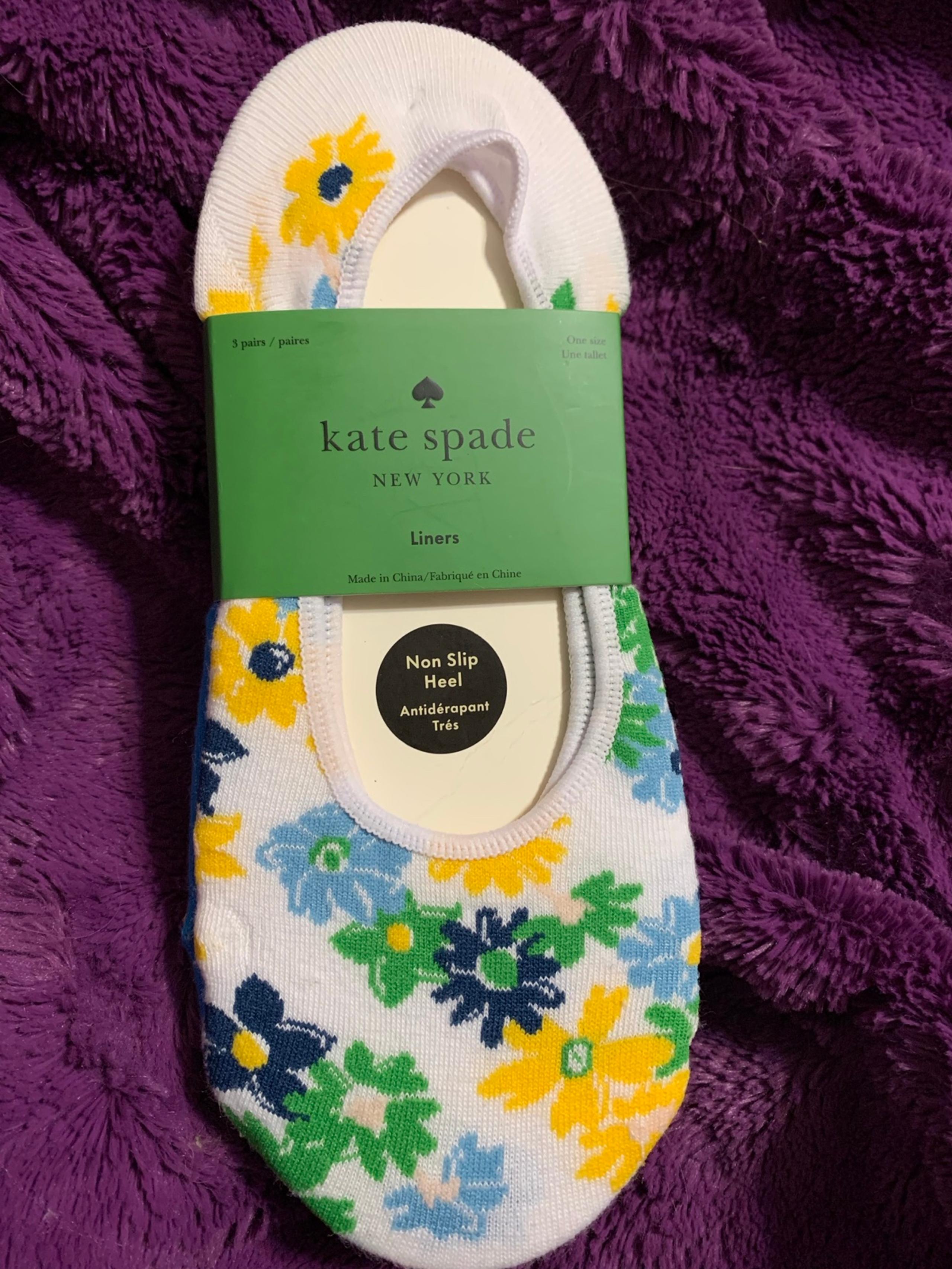Kate Spade No Show Socks liner socks 3 pk nwt
