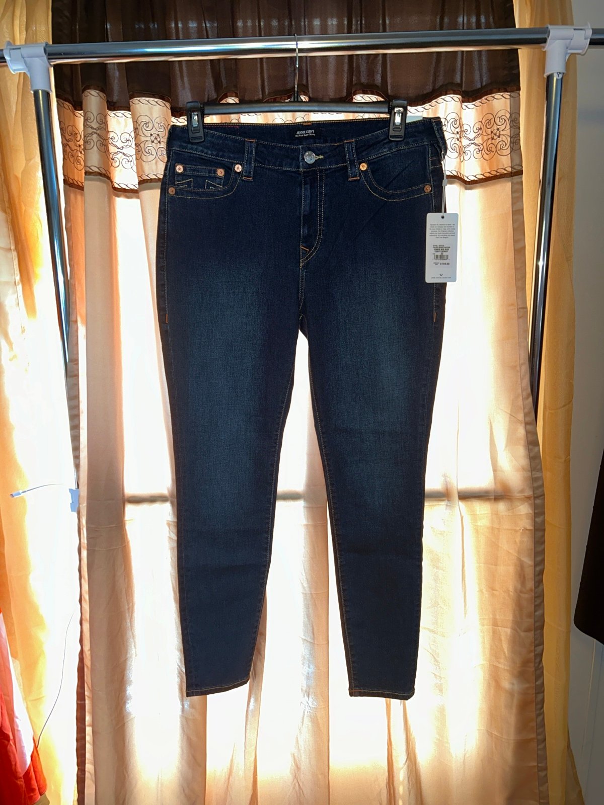 NWT True Religion Jennie Curvy skinny jeans 33