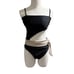 Ramy Brook Women's Black Gigi Color-Block One Piece Swimsuit Sz Medium C0522804