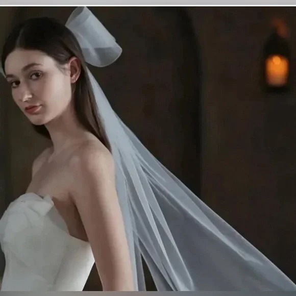 Wedding veil with bow New