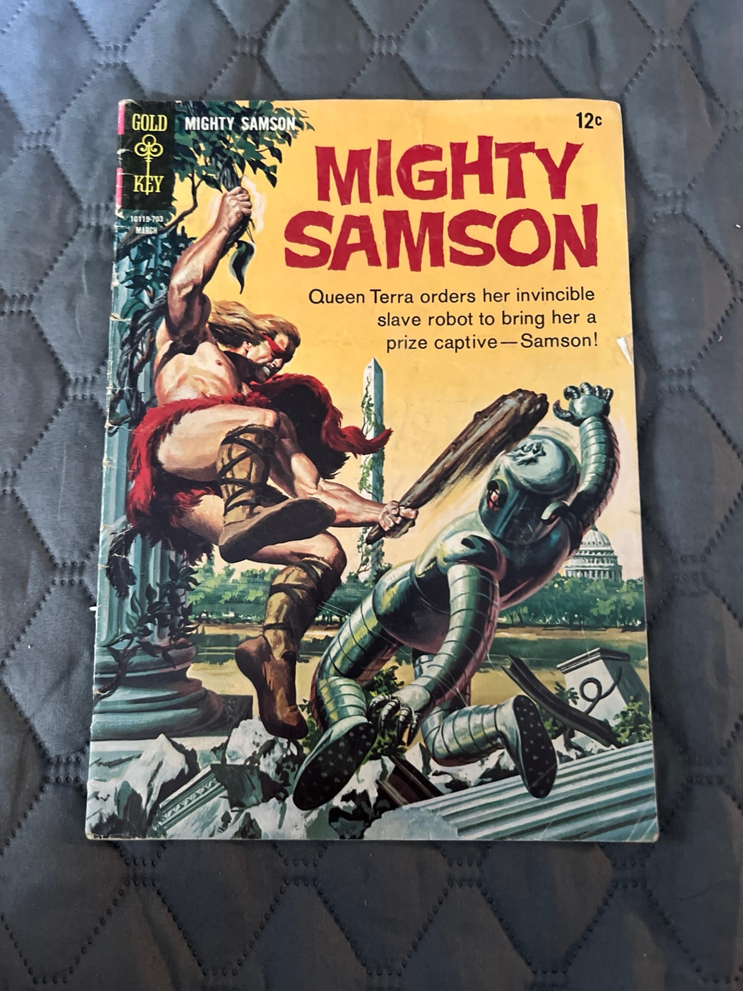 Free shipping march 1967 no 9 old comic mighty samson