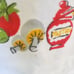 RARE Vintage MCM Kitschy Cookout Lobster Shish Kabob Cotton Adult Bibs/ Set of 4