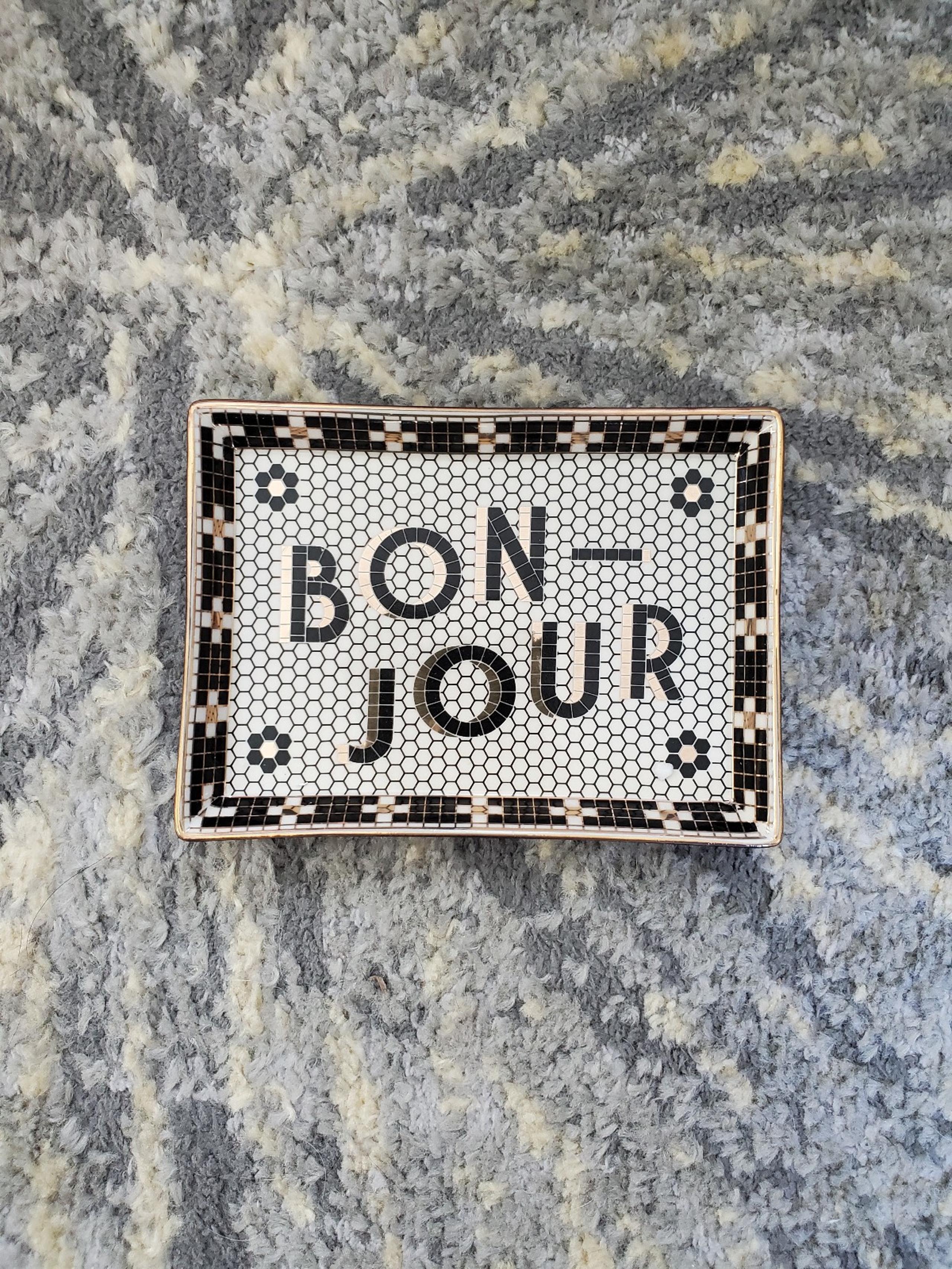 NWT Anthropologie Bonjour Bistro Tile Dish