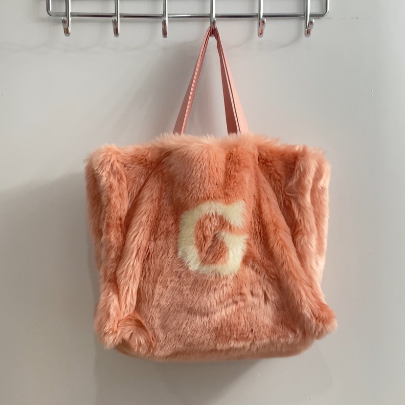 GUESS - Pink Faux Fur Tote Bag