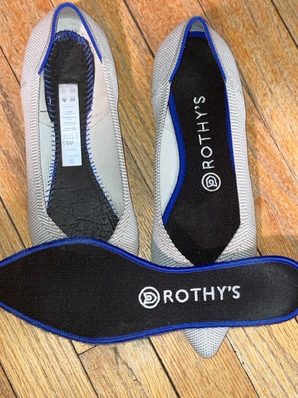 Rothy's The Point II in Diamond Twill w/ Blue Halo Size 8.5