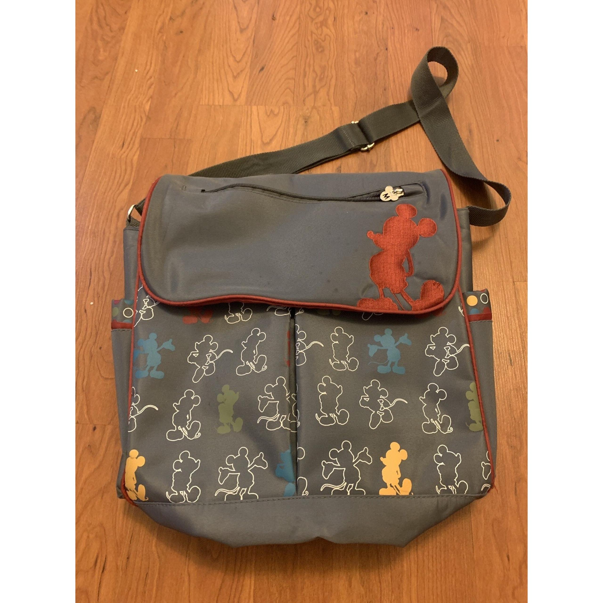 Disney Babies Mickey Diaper Bag Gray Red - Mickey Mouse Shoulder Messenger bag