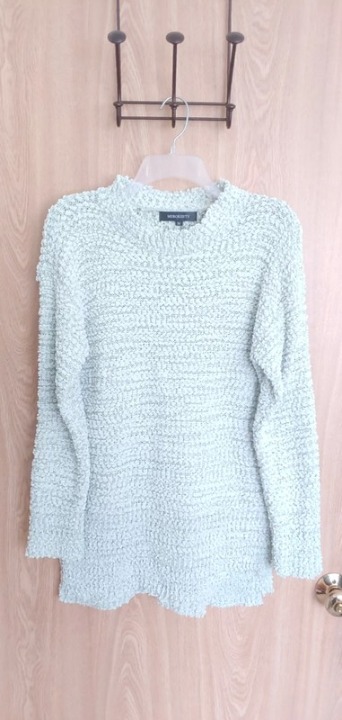 Side Split Pullover Popcorn Sweater