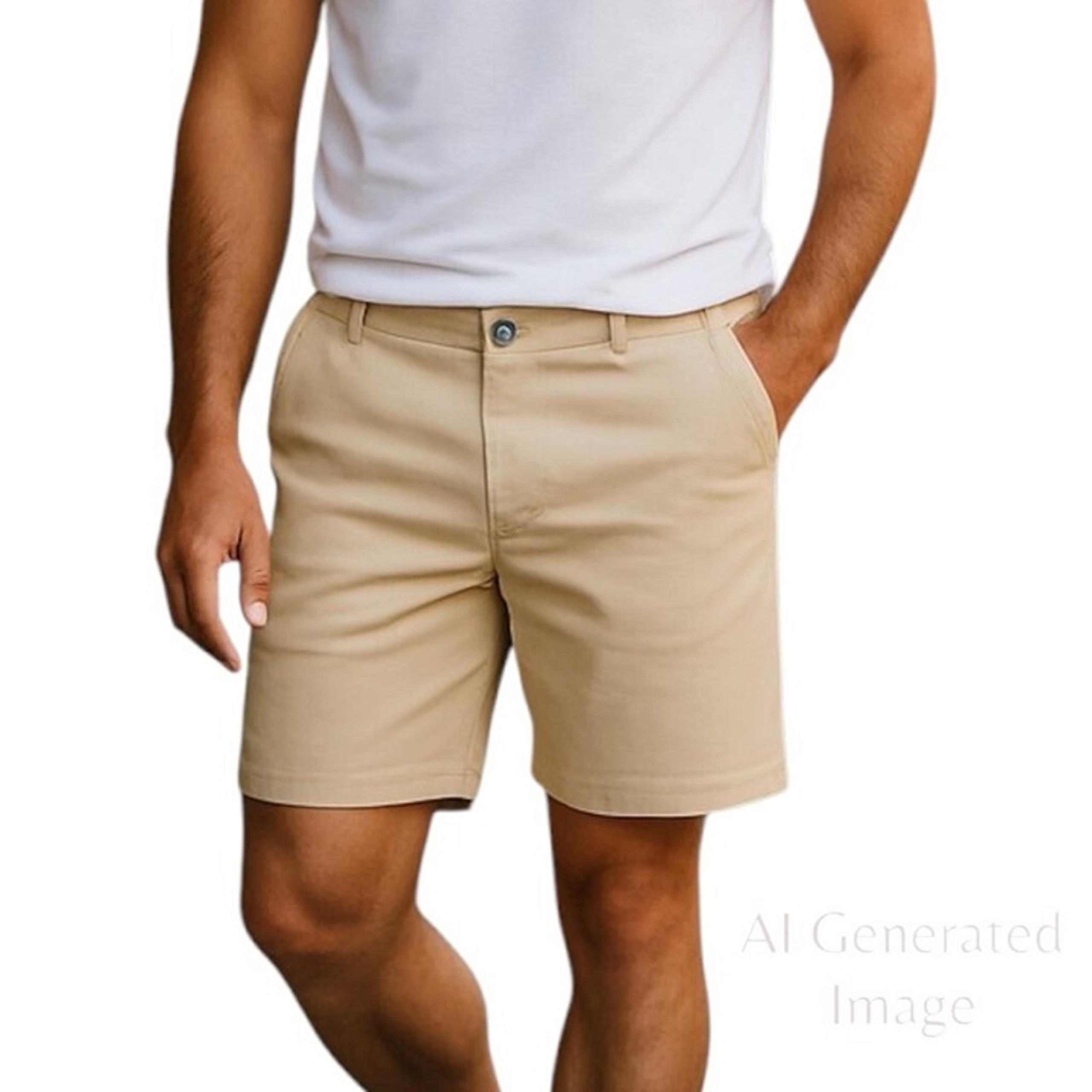 Tommy Bahama Mens On Par Shorts Beige Stretch Chino Quick Dry UPF 30 Size 40x8