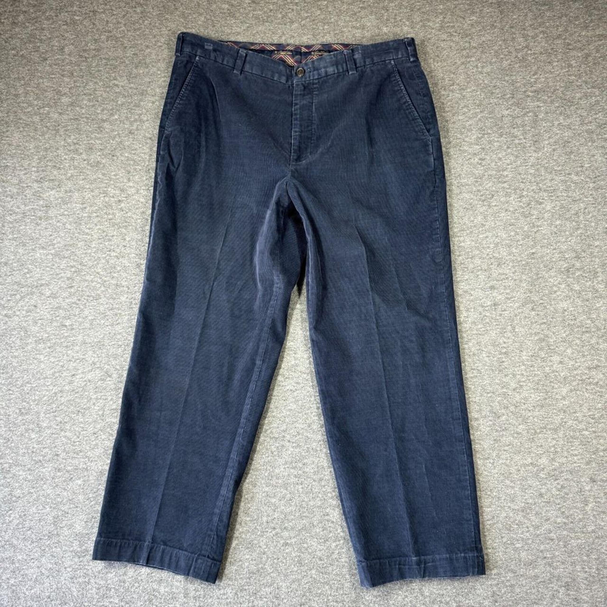 Brooks Brothers Clark Corduroy Chino Pants Mens Size 38X30(fits 37X27) Navy Blue