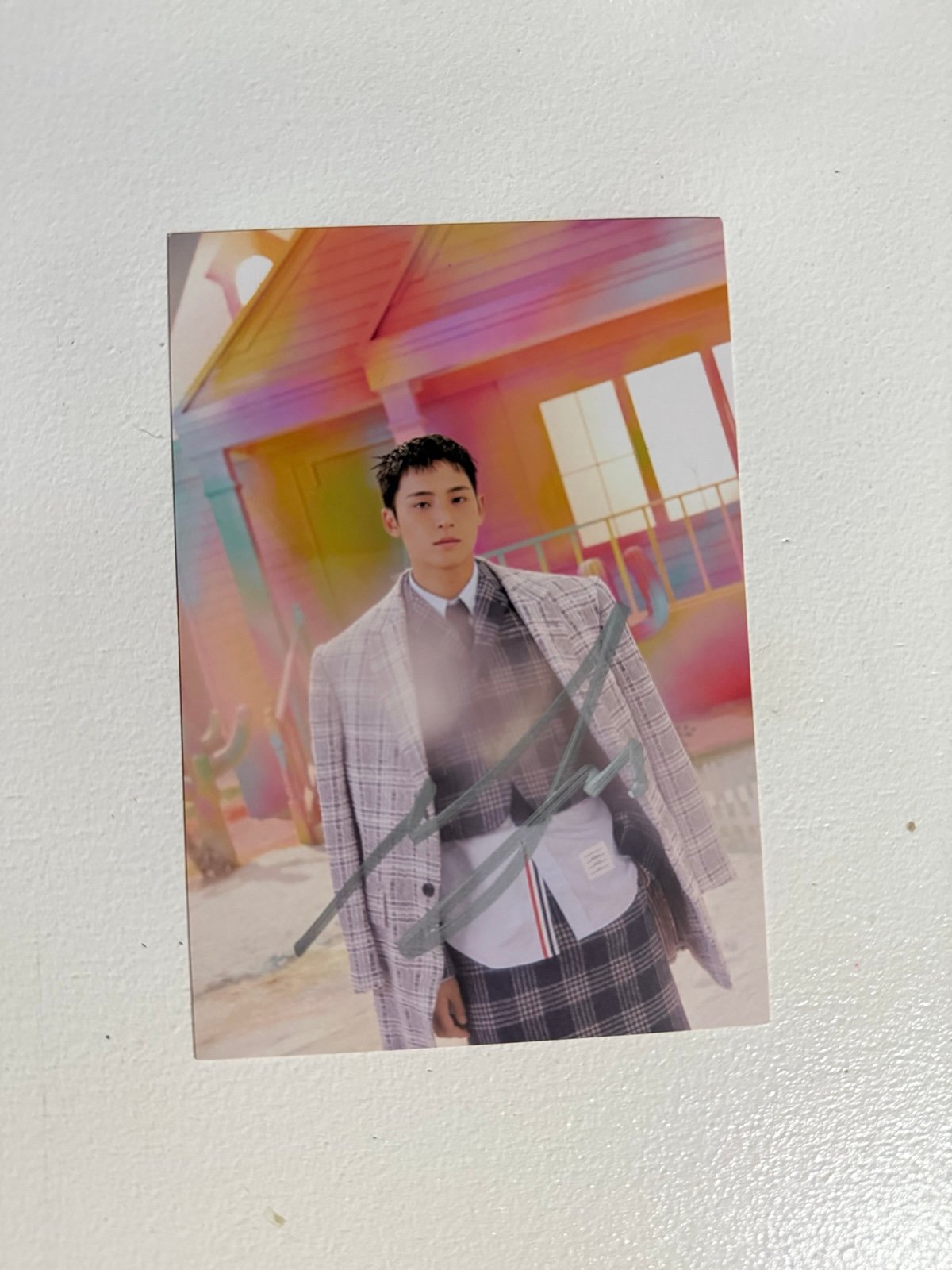 Mingyu signed 17IRH postcard