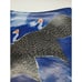Hand Painted Guinea Fowl Trio Art Tray Footed Signed Dawn's Pottery
