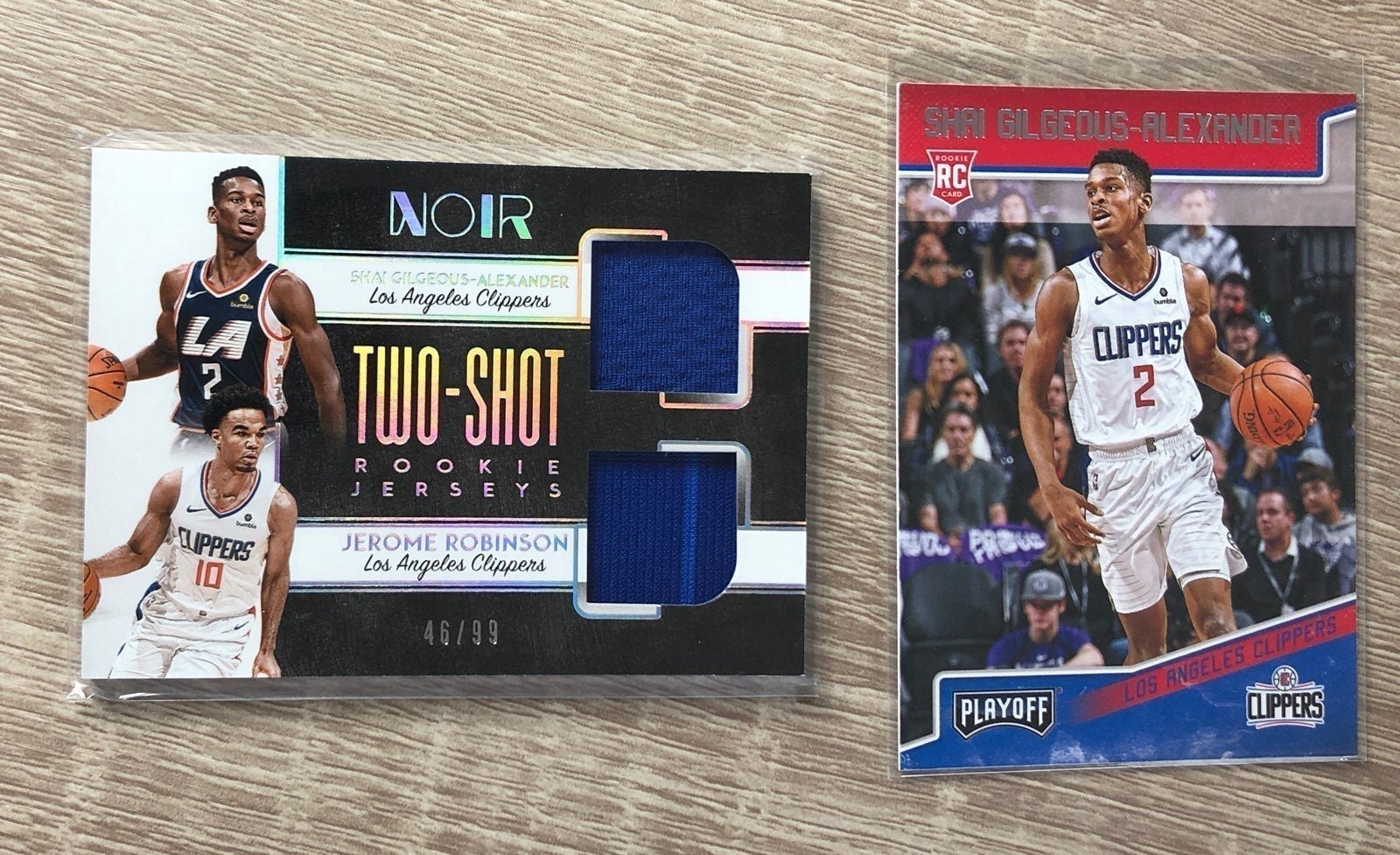 Shai Gilgeous-Alexander Noir /99 RC Jersey Patch Playoff RC Rookie Card Bundle