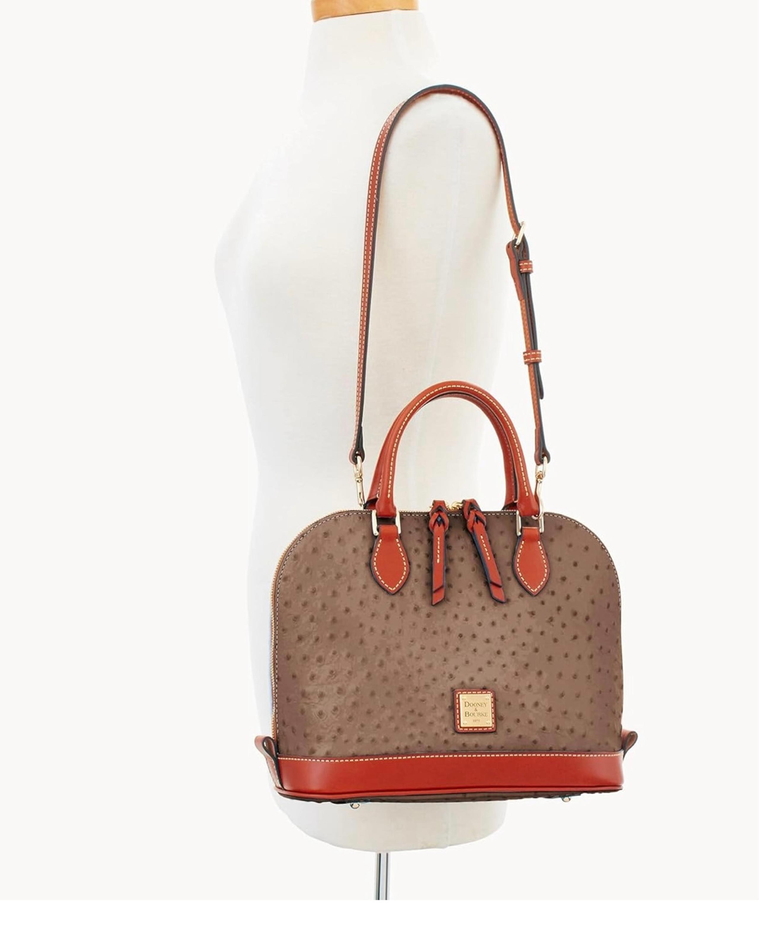 Dooney & bourke ostrich zip zip satchel
