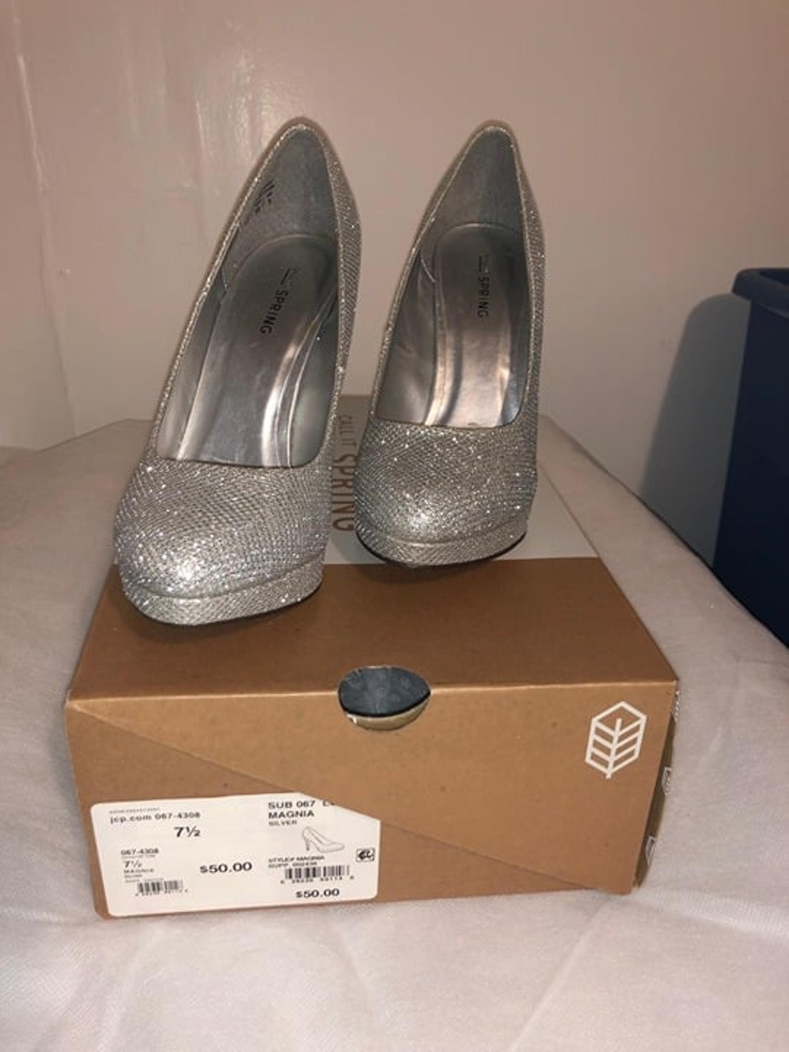 Call It Spring (Magnia) Silver Platform Pumps (NEW)