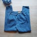 Vintage'98 Lee Mom Jeans Bareback Elastic Waist Zip High-Rise Cotton Women 6 Med
