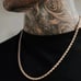 Elegant Luxurios 14k Gold Rope Chain