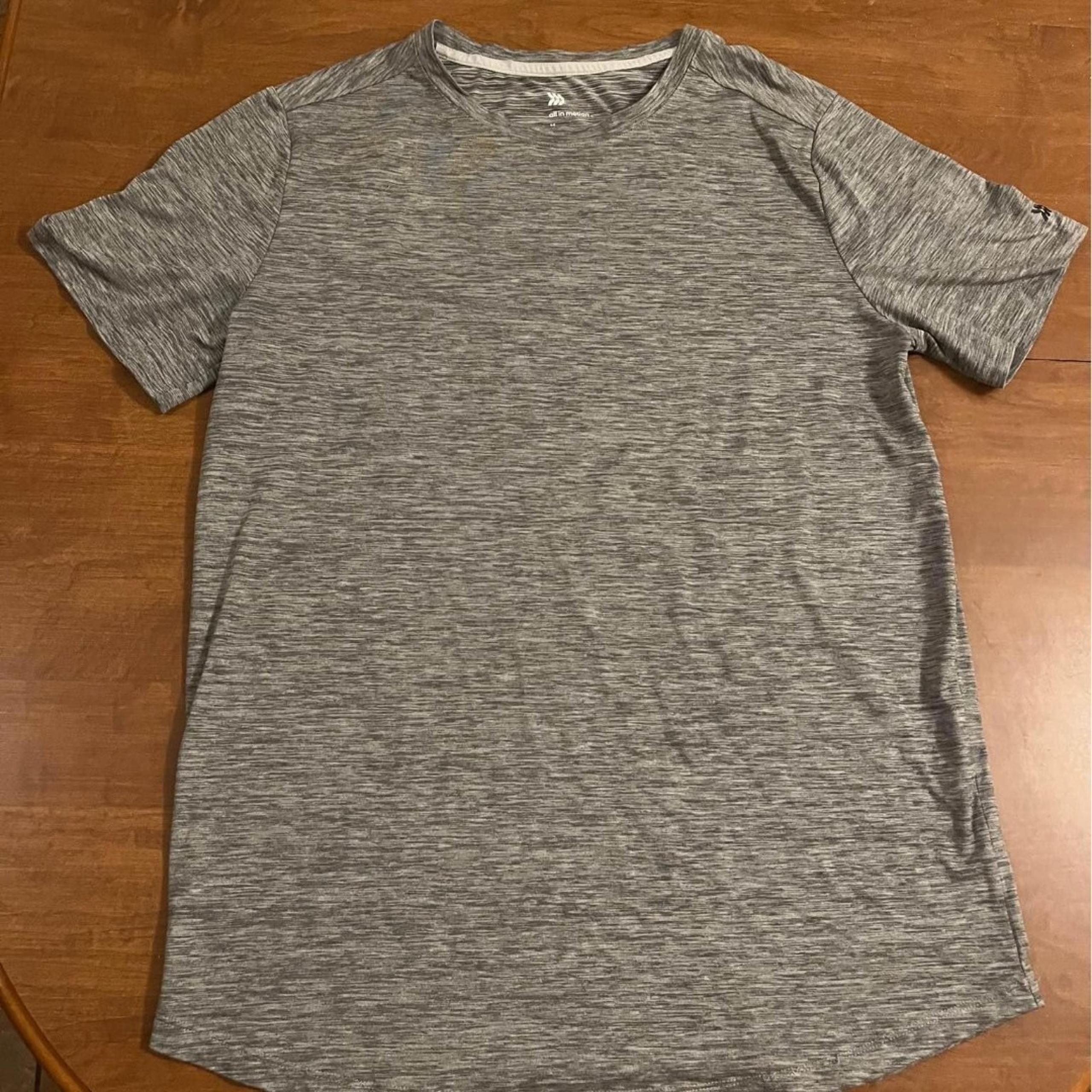gray moisture wicking shirt all in motion size medium