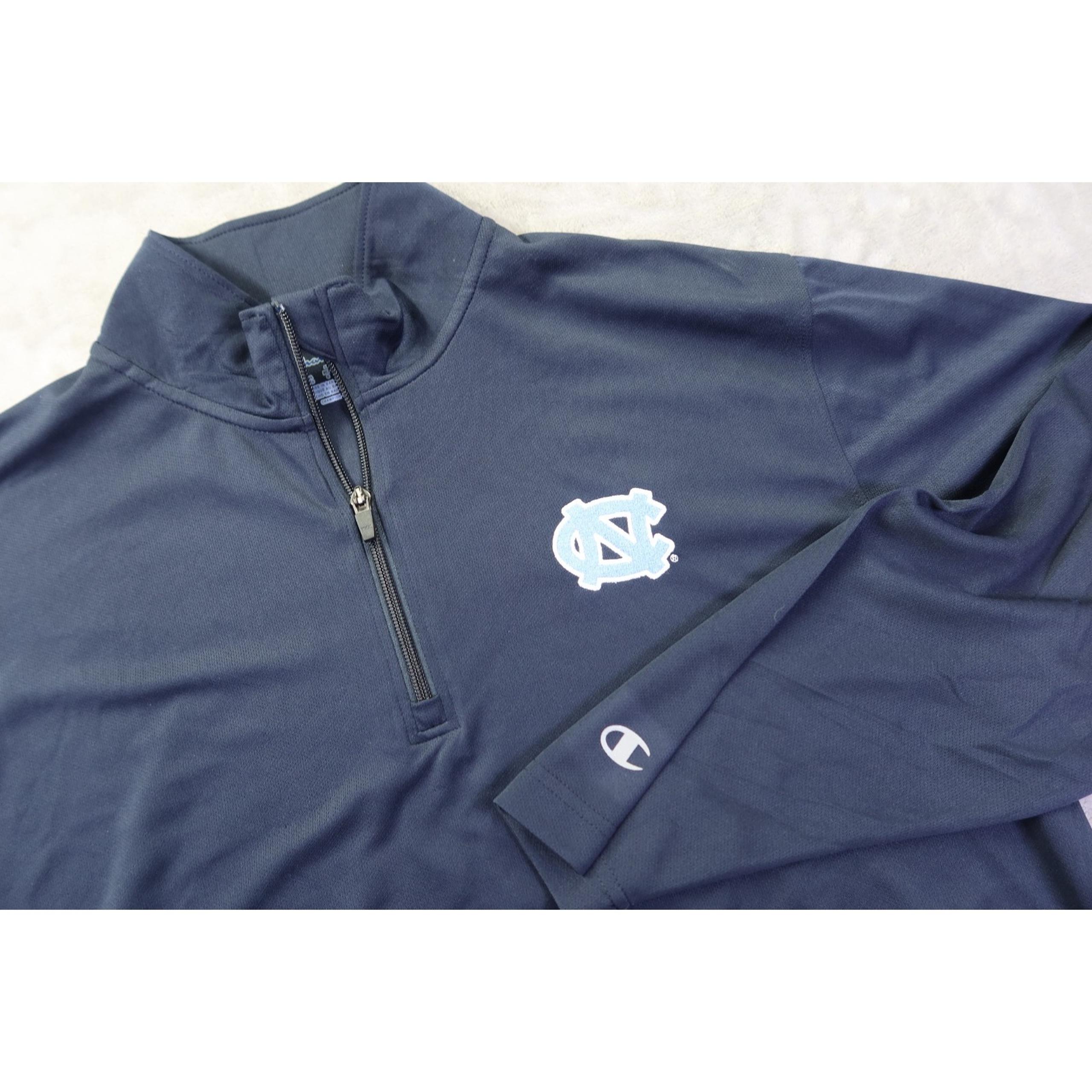 UNC 1/4 Zip Shirt L University North Carolina Tar Heels Champion Blue