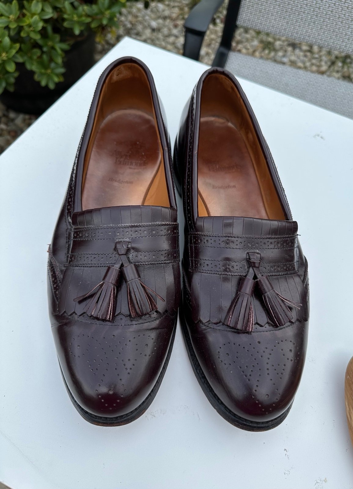 Allen Edmond Bridgeton Burgundy Shoes Size 11