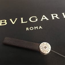 Auth. Bvlgari Dark Brown Phone Charm