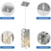 FDPBY Chrome Pendant Lighting Modern Pendant Light, Mini Crystal Chandeliers,Adj