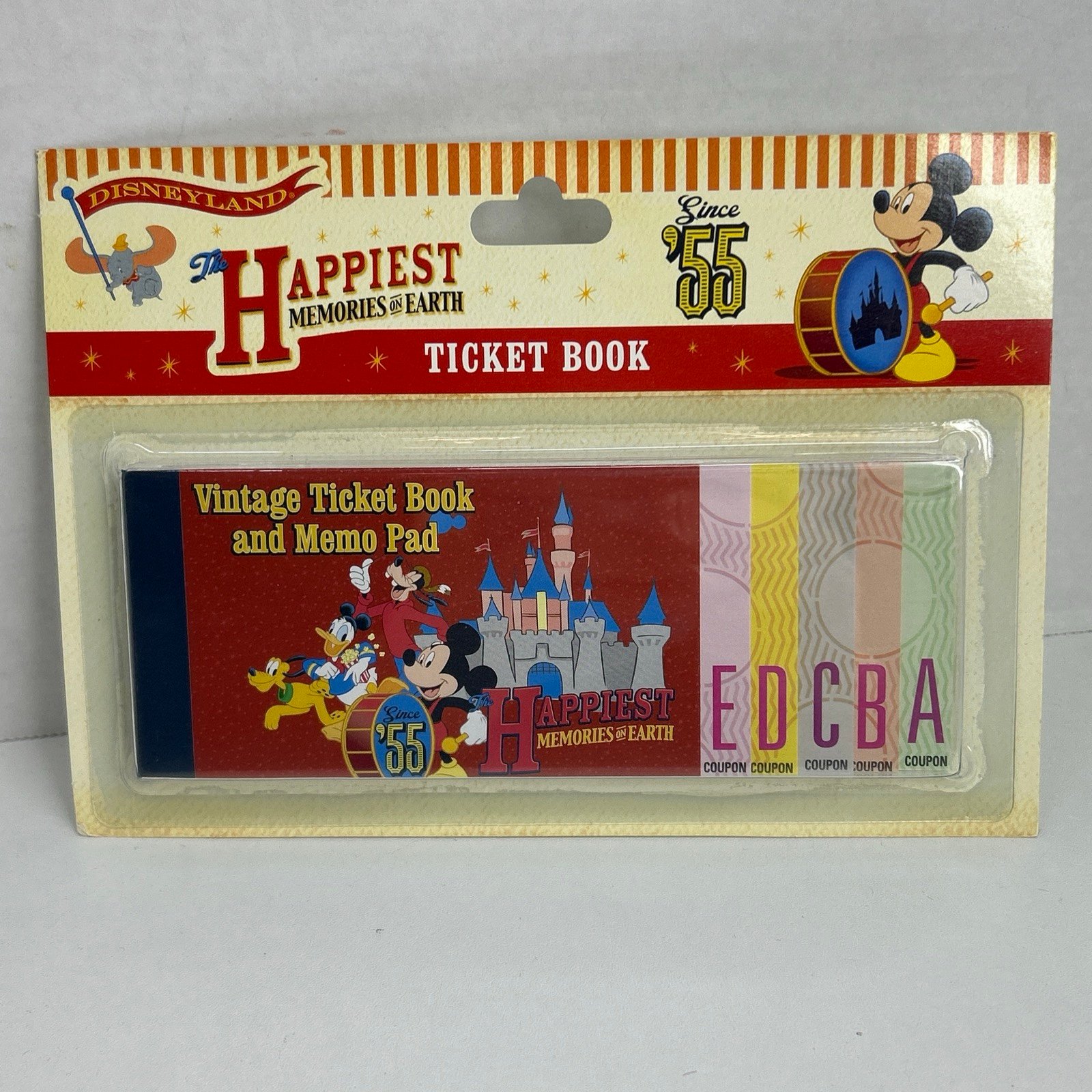 DISNEY SINCE '55 - TICKET BOOK AND MEMO PAD - BRAND NEW