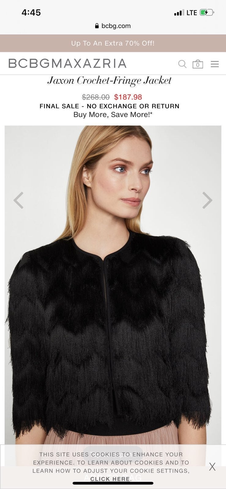 jaxon crochet-fringe jacket XXS