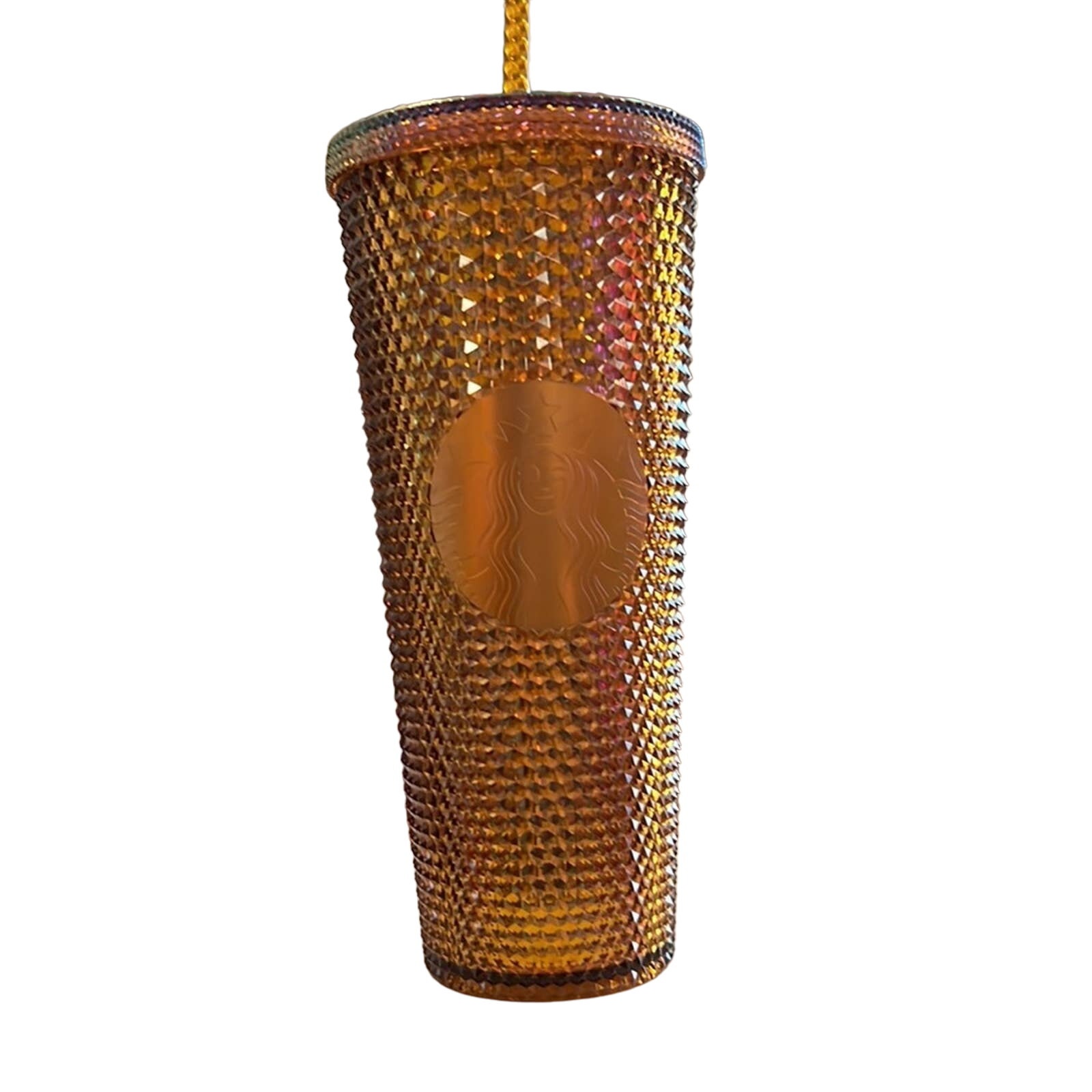 Starbucks Limited Edition 21 50th Anniversary Honeycomb Gold Studded Cold Cup