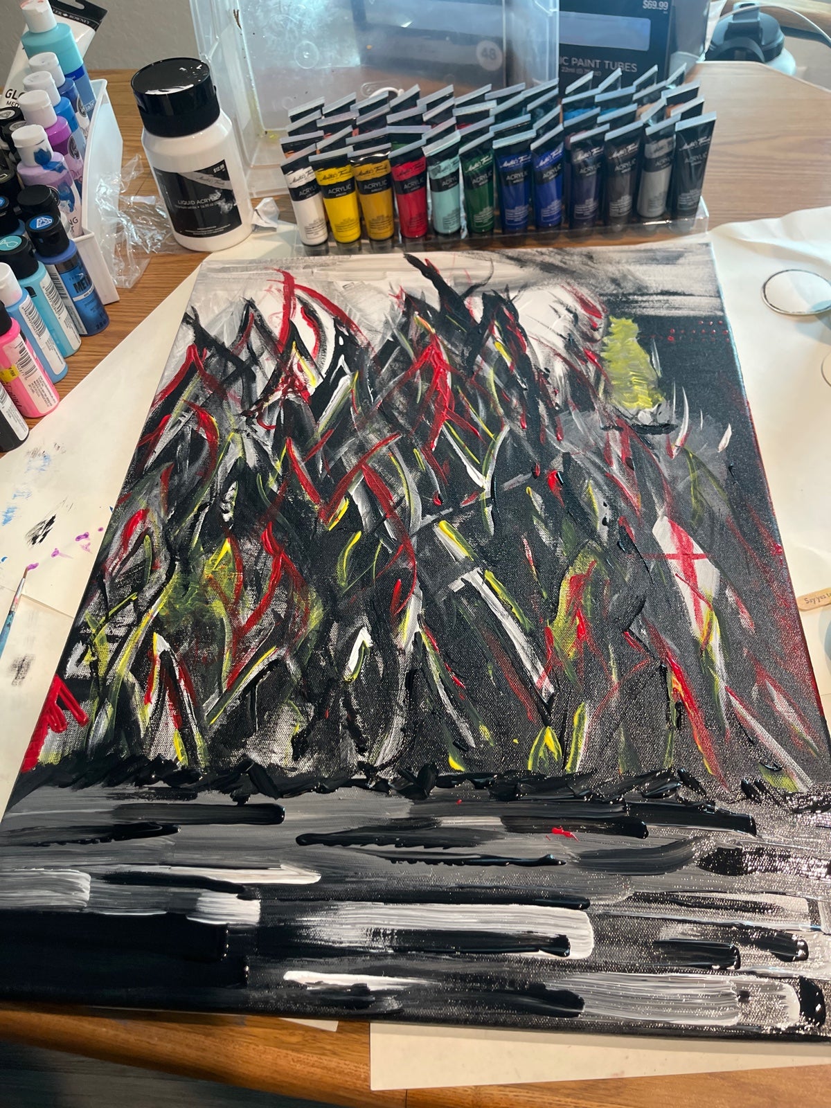 Dark fire custom canvas
