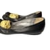 Prada Bow Knot Ballet Flats Black Soft Leather Womens Shoe US 7 EU 36