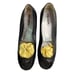 Prada Bow Knot Ballet Flats Black Soft Leather Womens Shoe US 7 EU 36