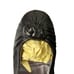 Prada Bow Knot Ballet Flats Black Soft Leather Womens Shoe US 7 EU 36