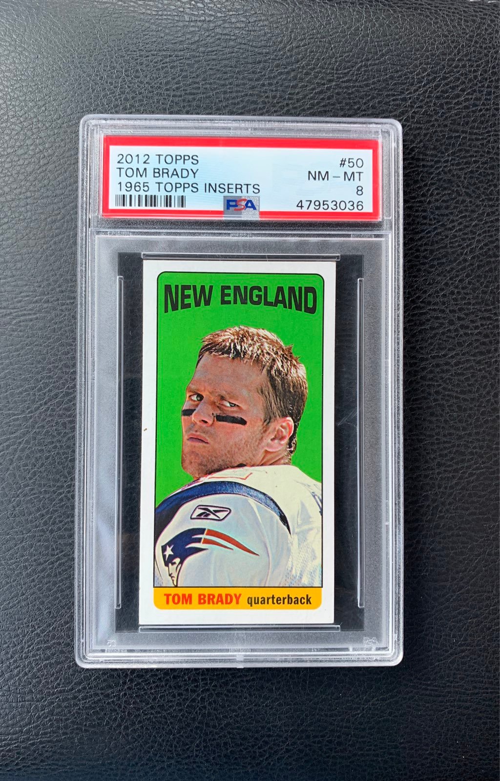 Tom Brady '12 Topps '65 Inserts PSA 8