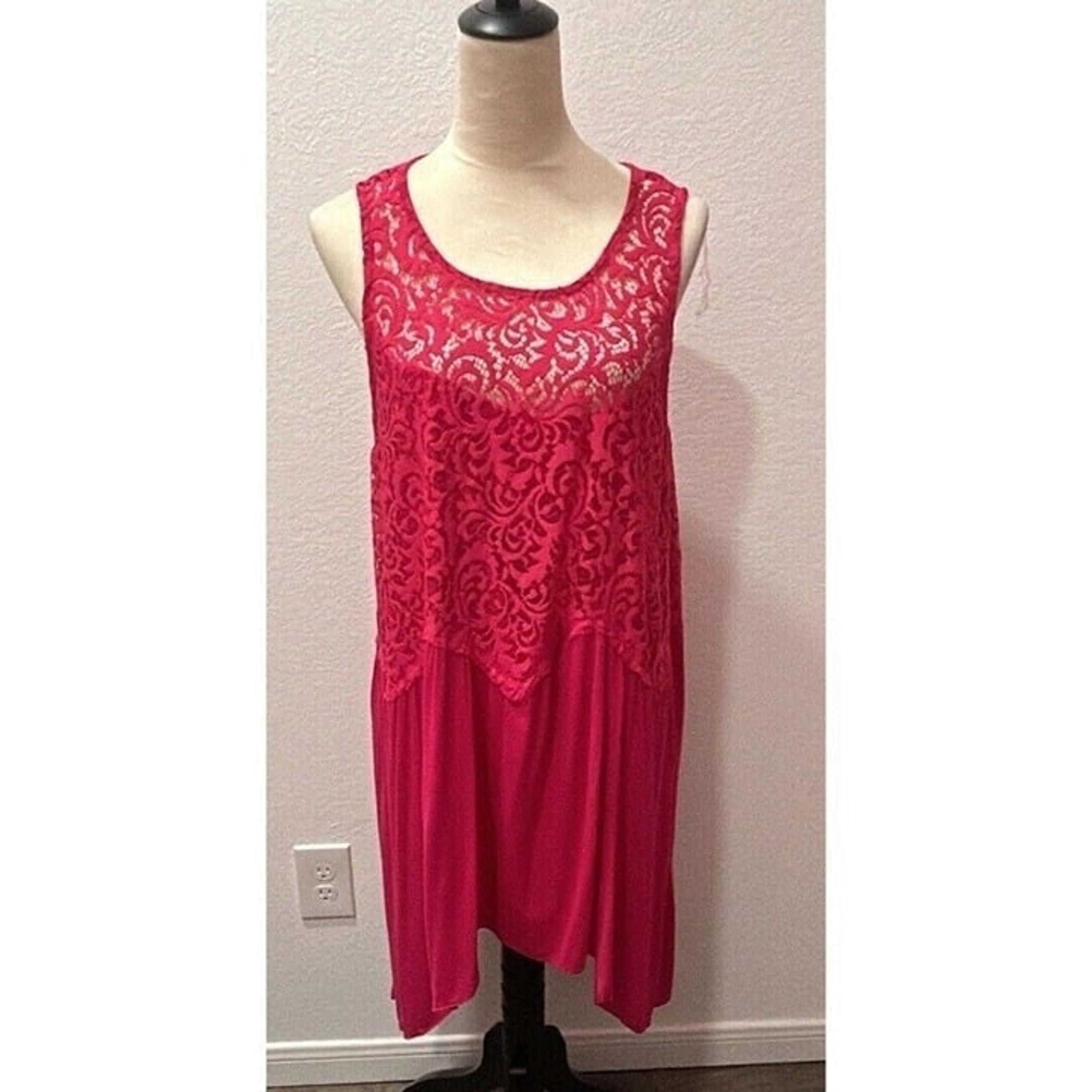 Ashley Stewart Womens Plus Size 22/24 Pink Tunic Sleeveless