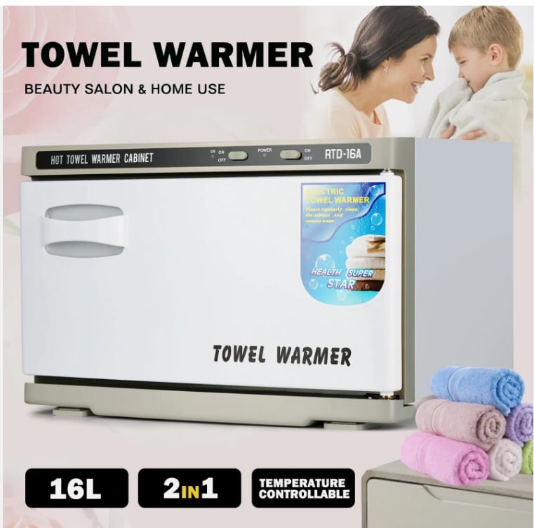 2in1 UV Sterilizer Facial Hot Towel Warmer Cabinet Spa Salon Beauty Equipment