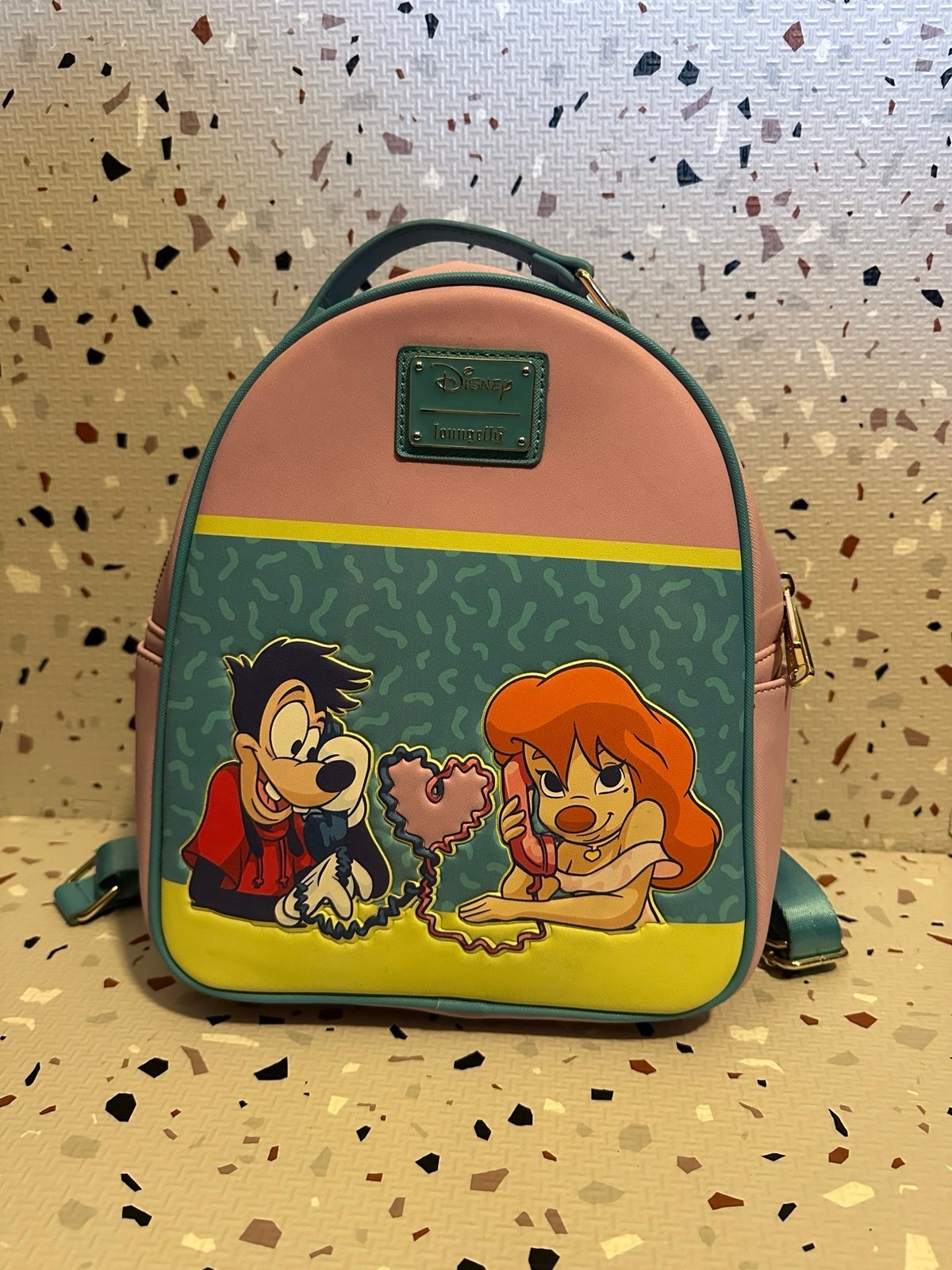 Loungefly Disney A Goofy Movie Max & Roxanne Mini Backpack + Couple shirts
