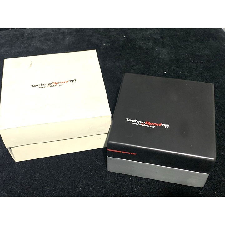 Technosport By Technomarine Watch Box Presentation White Cardboard Empty