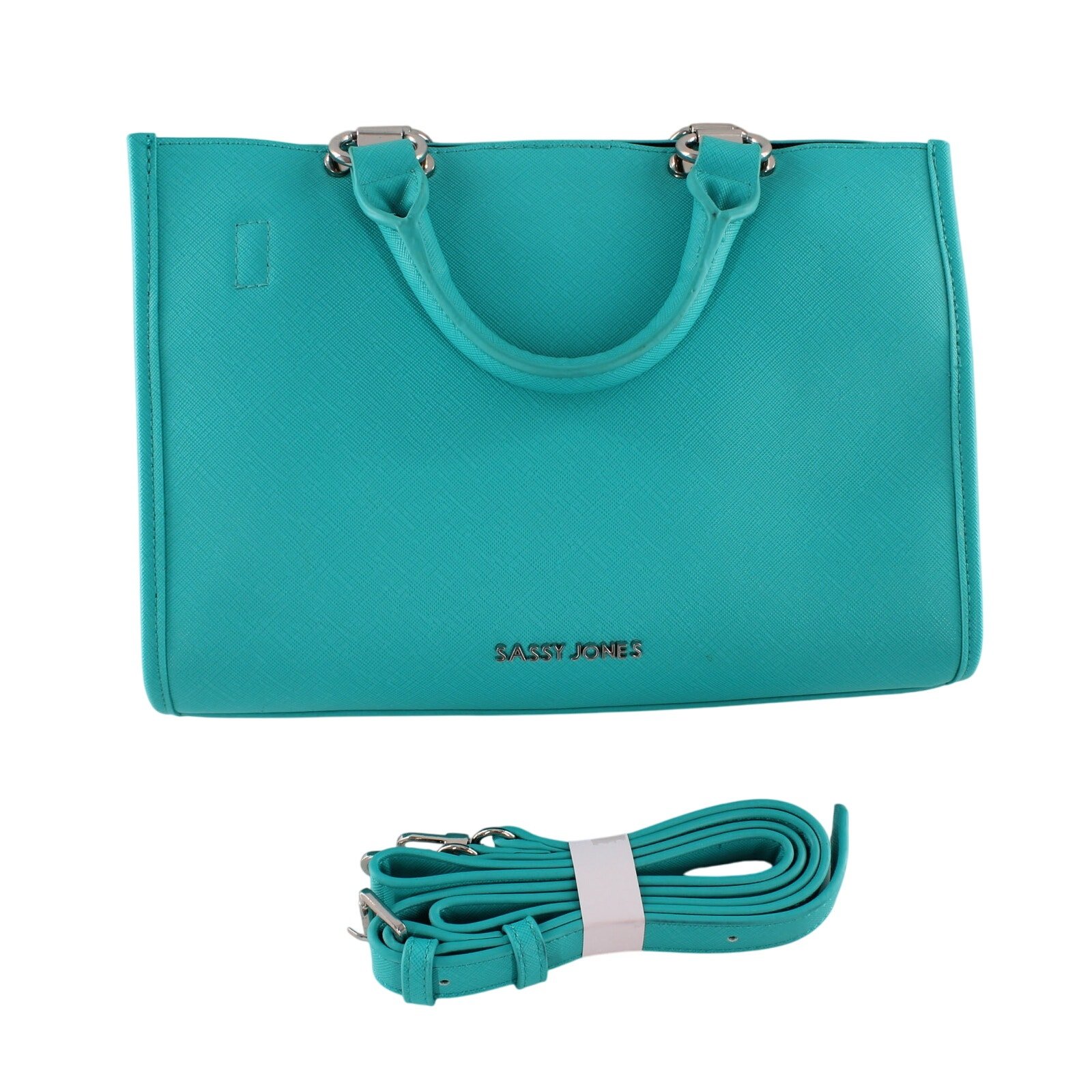 Sassy Jones Vibrant Blue Medium Tote Crossbody Handbag #SJ86